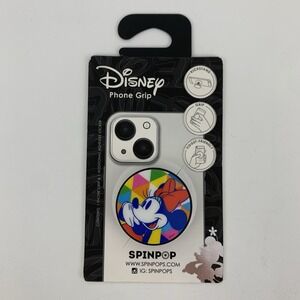 Spinpop Disney Minnie Mouse Phone Grip Kickstand Rainbow Geometric PopArt New‎